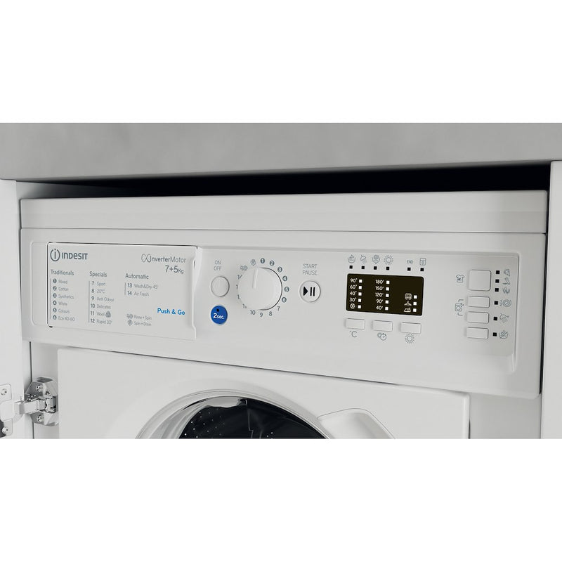 Indesit BI WDIL 75148 UK - 7kg/5kg, 1400rpm, E/D Energy Rated