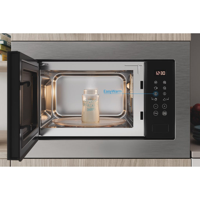 Indesit MWI125GX Built-In Microwave - Stainless Steel
