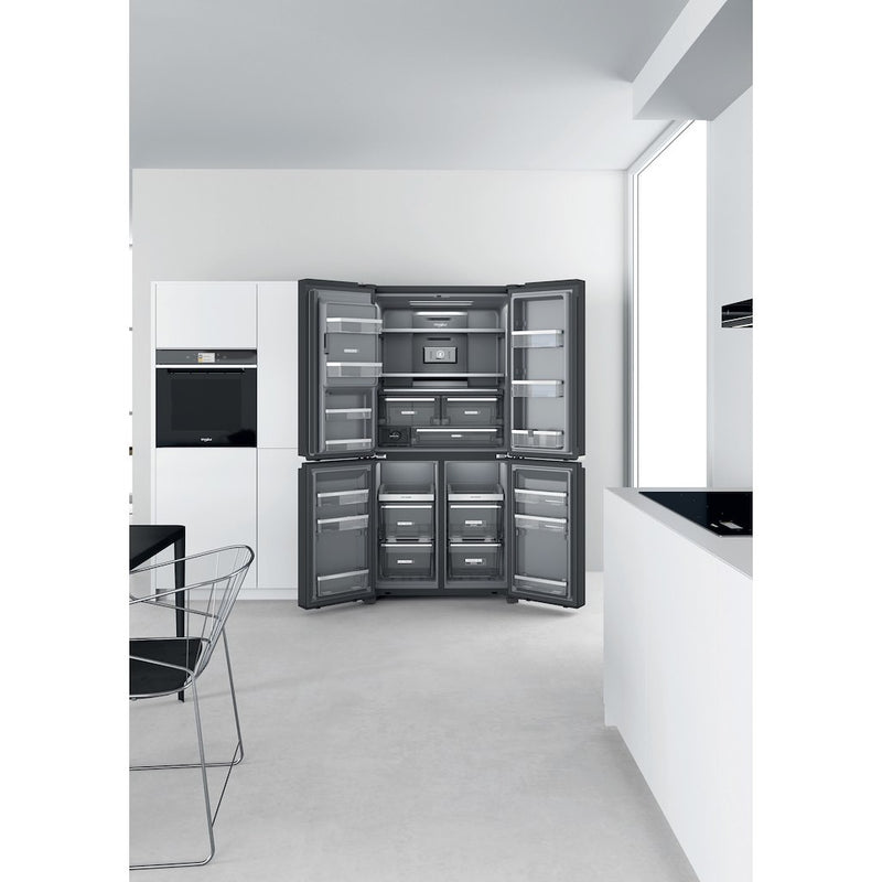 Whirlpool W Collection WQ9I FO1BX UK Fridge Freezer - Black Steel (Discontinued)