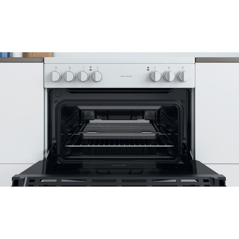 Indesit ID67V9KMW/UK Ceramic Electric Double cooker - White (Discontinued)