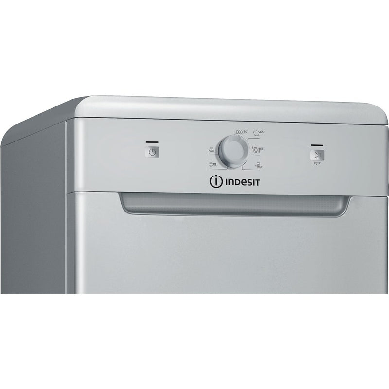 Indesit Slimline DF9E 1B10 S UK Freestanding Dishwasher - Silver (Discontinued)