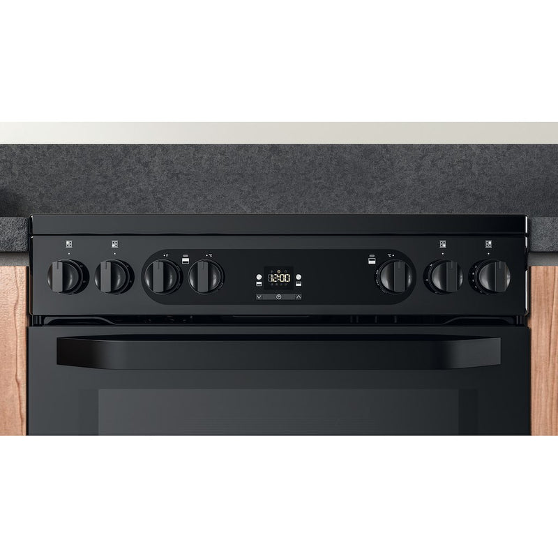 Hotpoint HDM67V92HCB/UK Electric Ceramic Double cooker - Black (Discontinued)