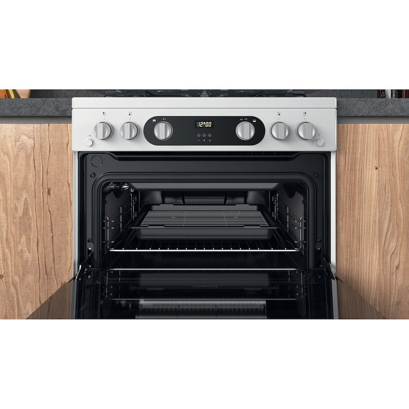 Hotpoint HD67G02CCW/UK Double Cooker - White (Discontinued)