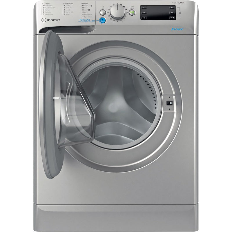 Indesit Innex BWE 71452 S UK N Washing Machine 7kg - 1400rpm - Silver (Discontinued)