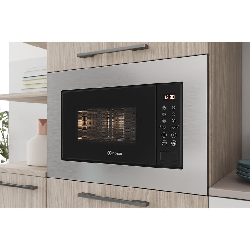 Indesit MWI120GX Built-In Microwave - Stainless Steel