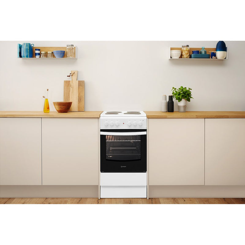 Indesit IS5E4KHW/UK Cooker - White (Discontinued)