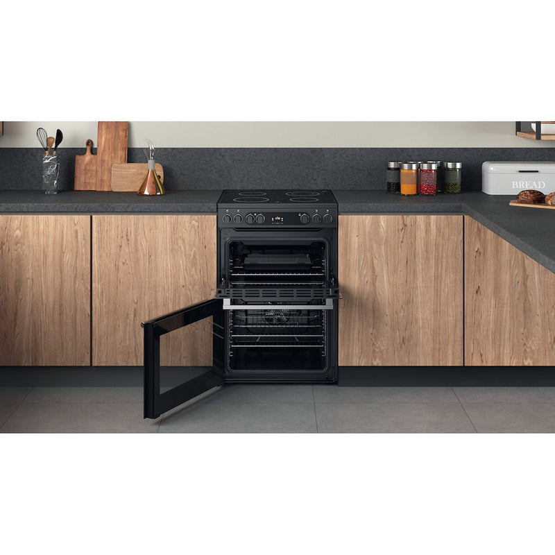 Hotpoint CD67V9H2CA/UK Electric Freestanding 60cm Double Cooker - Dark Grey (Discontinued)