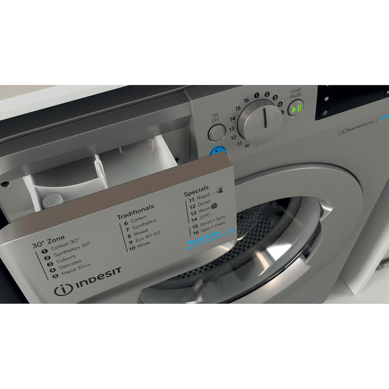 Indesit BWE91496XSUKN 9kg Washing Machine - Silver - A Rated (Discontinued)