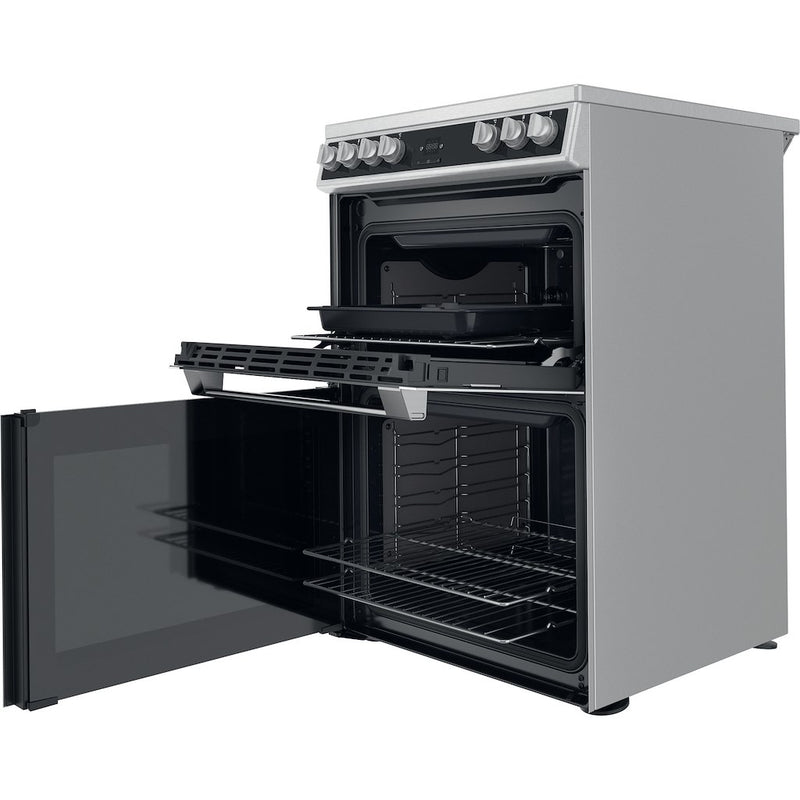 Hotpoint HDT67V9H2CX/UK Double 60cm Electric Cooker - Inox (Discontinued)