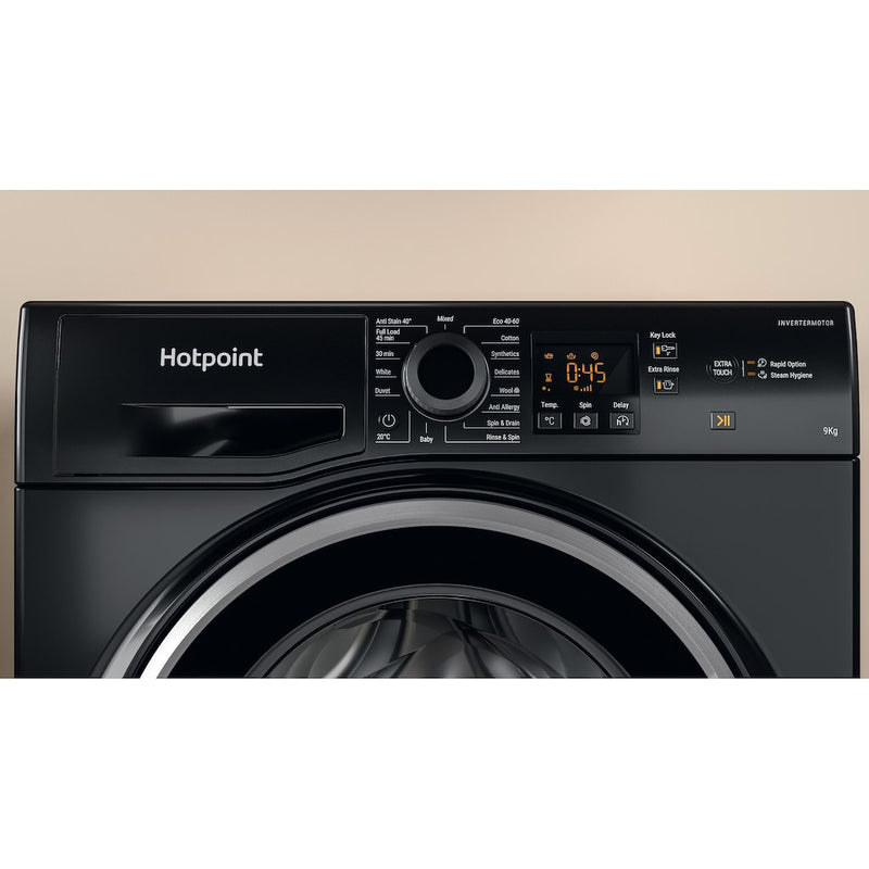 Hotpoint NSWF 944C BS UK N Washing Machine - Black (Discontinued)