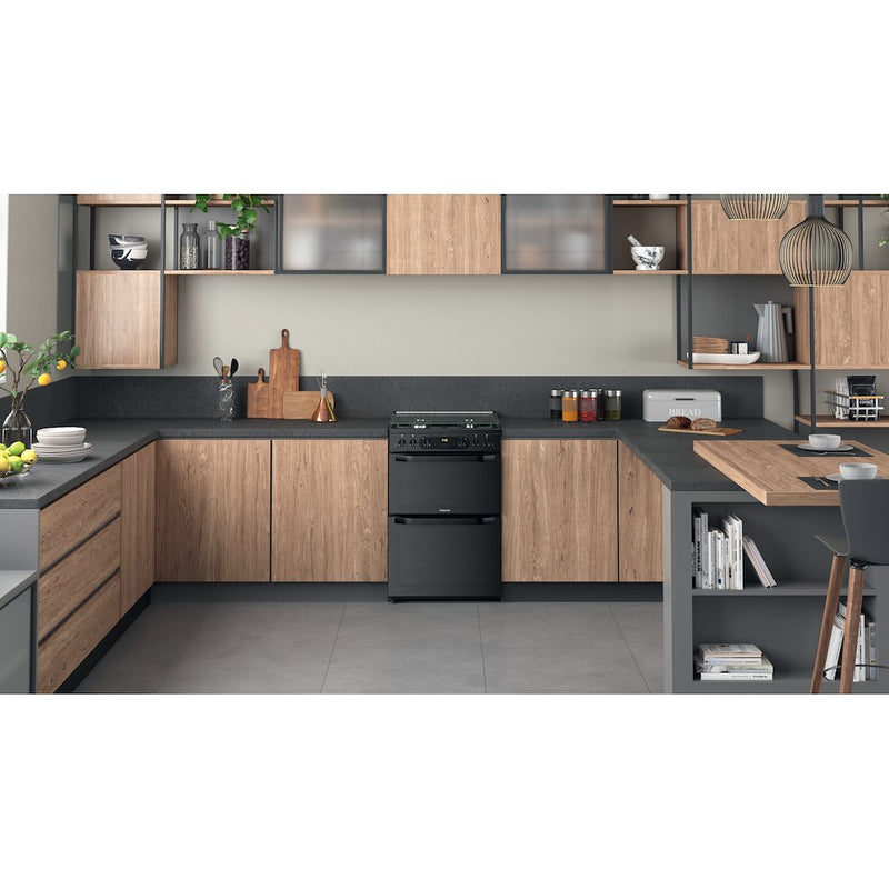 Hotpoint HDM67G0CCB/UK Double Cooker - Black (Discontinued)