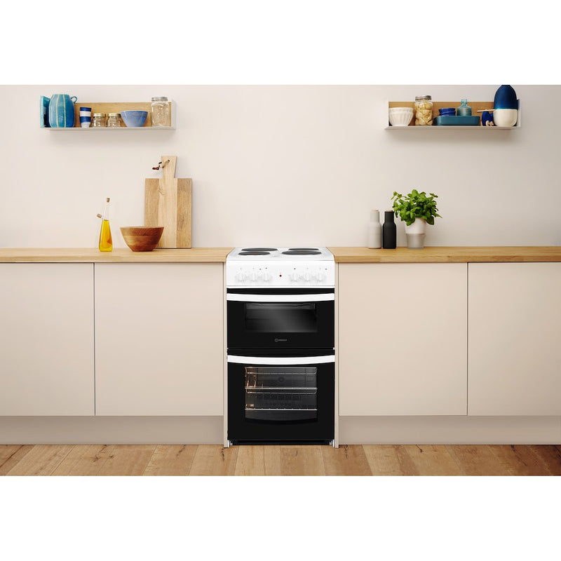 Indesit ID5E92KMW/UK Cooker - White (Discontinued)