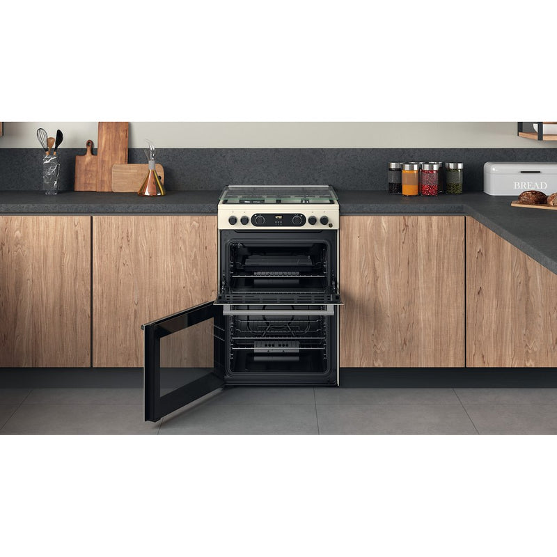 Hotpoint CD67G0C2CJ/UK Gas Cooker 60cm Double Oven - Jasmine (Discontinued)