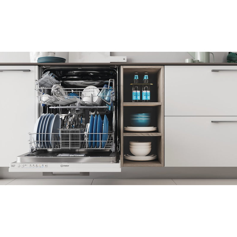 Indesit Ecotime DIE 2B19 UK Integrated Dishwasher - White (Discontinued)