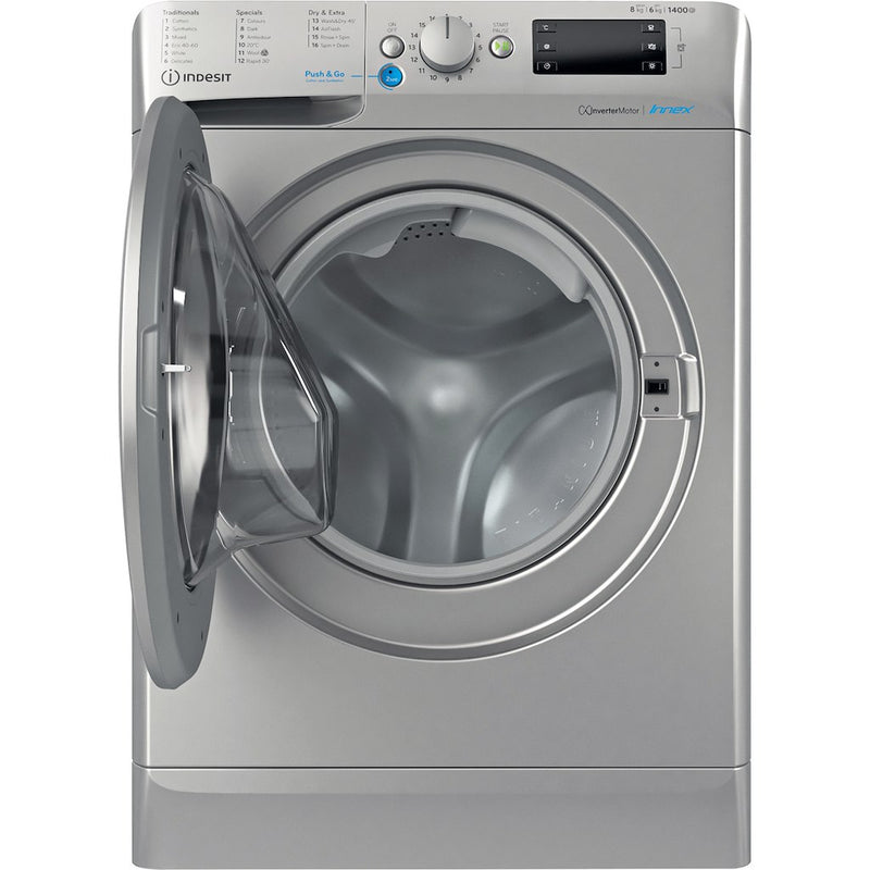 Indesit BDE86436XSUKN Washer Dryer 8kg Wash 6kg Dry - Silver (Discontinued)