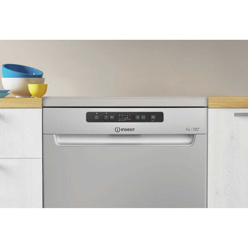 Indesit My Time DFC 2B+16S UK Freestanding Dishwasher - Silver (Discontinued)