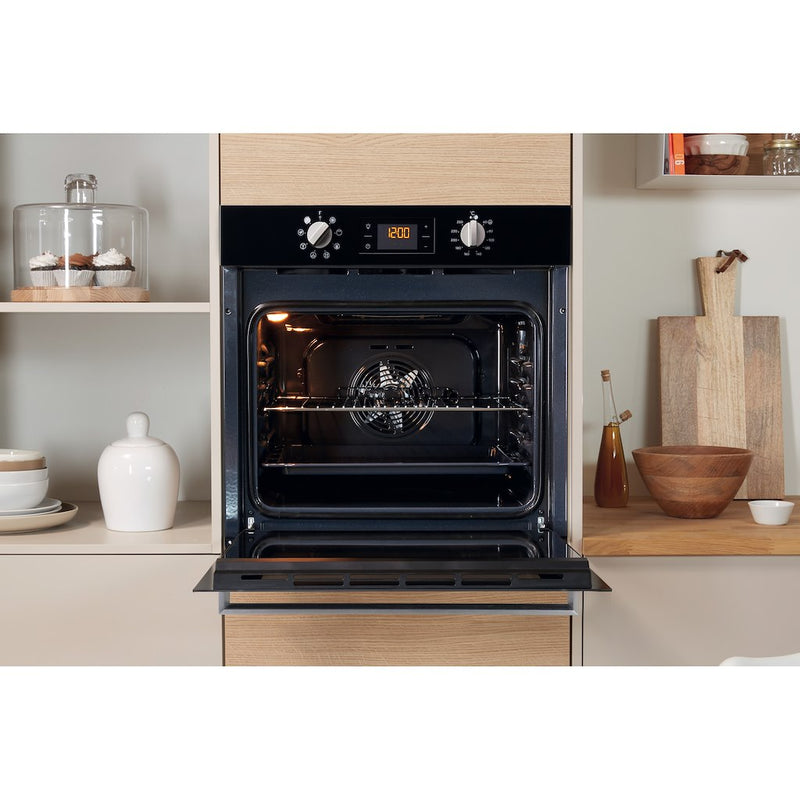 Indesit Aria IFW 6340 BL UK Electric Single Built-in Oven in Black (Discontinued)