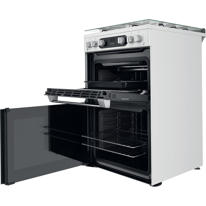 Hotpoint HD67G02CCW/UK Double Cooker - White (Discontinued)