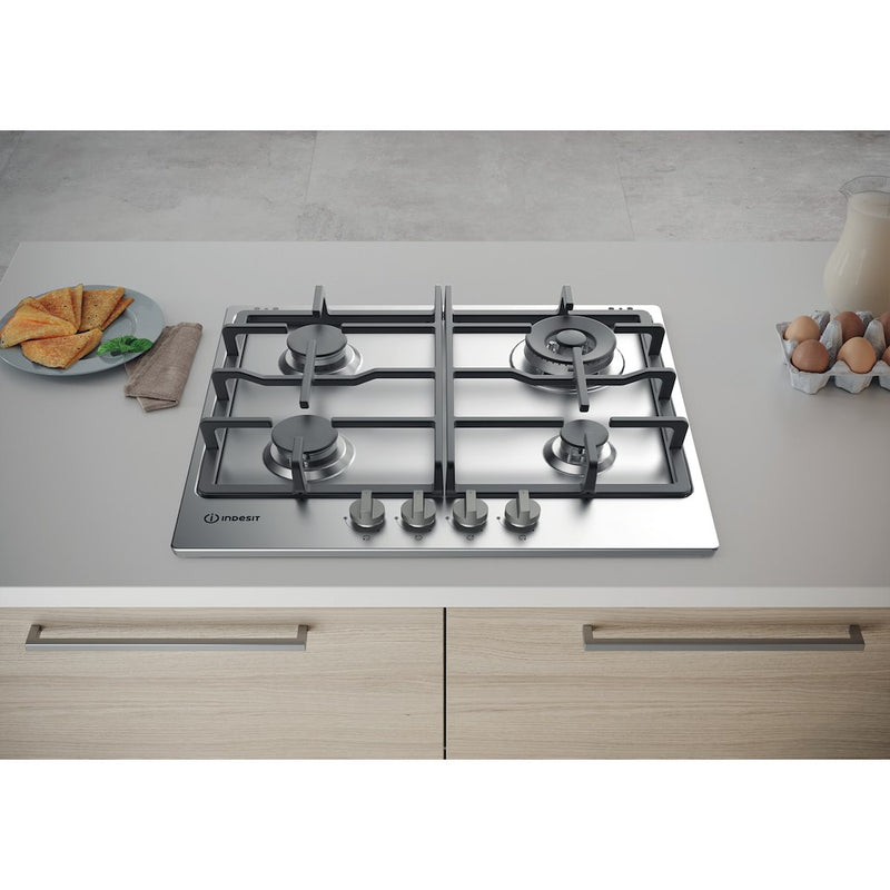 Indesit THP641WIXI Gas Hob - Inox (Discontinued)