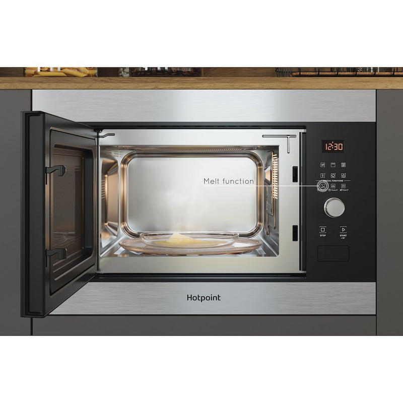 Hotpoint MF25G IX H Built In Compact Microwave Oven - Inox