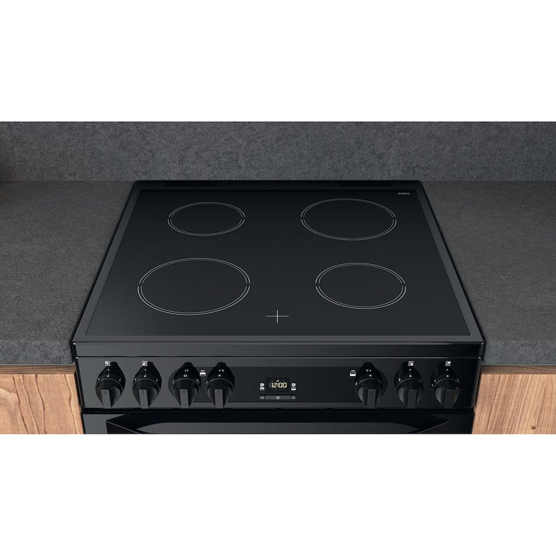 Hotpoint HDM67V92HCB/UK Electric Ceramic Double cooker - Black (Discontinued)