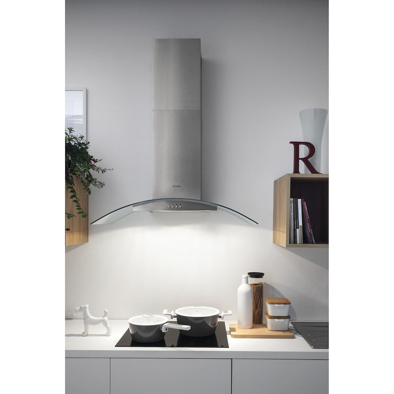 Indesit IHGC 6.5 LM X Cooker Hood - Stainless Steel