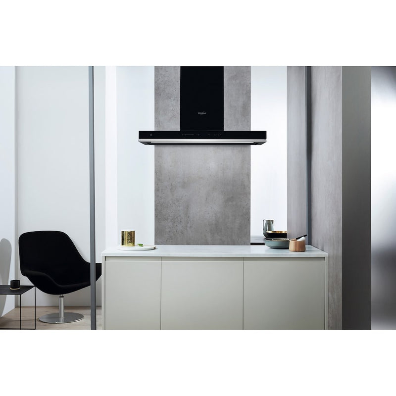 Whirlpool W Collection WHSS 90F L T C K Cooker Hood 90cm - Black (Discontinued)