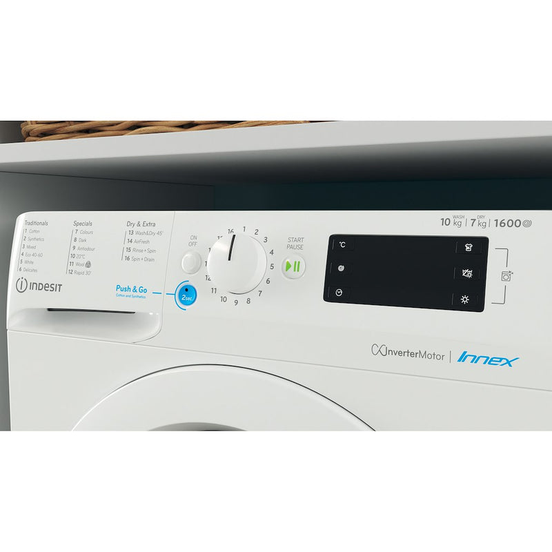 Indesit BDE107625XWUKN Washer Dryer - White (Discontinued)
