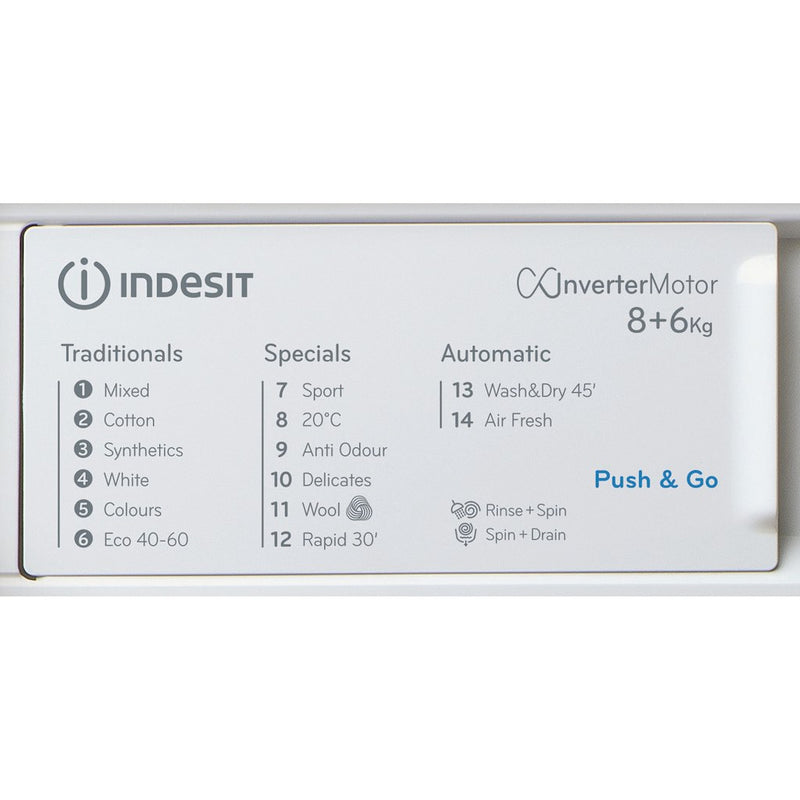 Indesit BI WDIL 861284 UK Integrated Washer Dryer - 8kg Wash 6kg Dry (Discontinued)