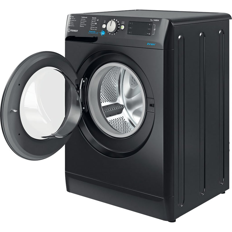 Indesit Innex BWE 71452 K UK N 7kg Black Washing Machine - 1400rpm (Discontinued)