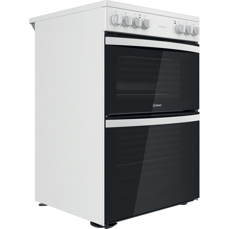Indesit ID67V9KMW/UK Ceramic Electric Double cooker - White (Discontinued)