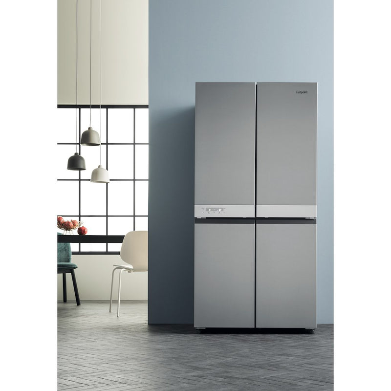 Hotpoint HQ9 B1L 1 Four Door Fridge Freezer - Stainless Steel (Discontinued)