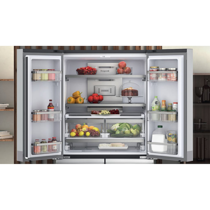 Hotpoint Active 4 Door HQ9 M2L UK Fridge Freezer - Stainless Steel (Discontinued)