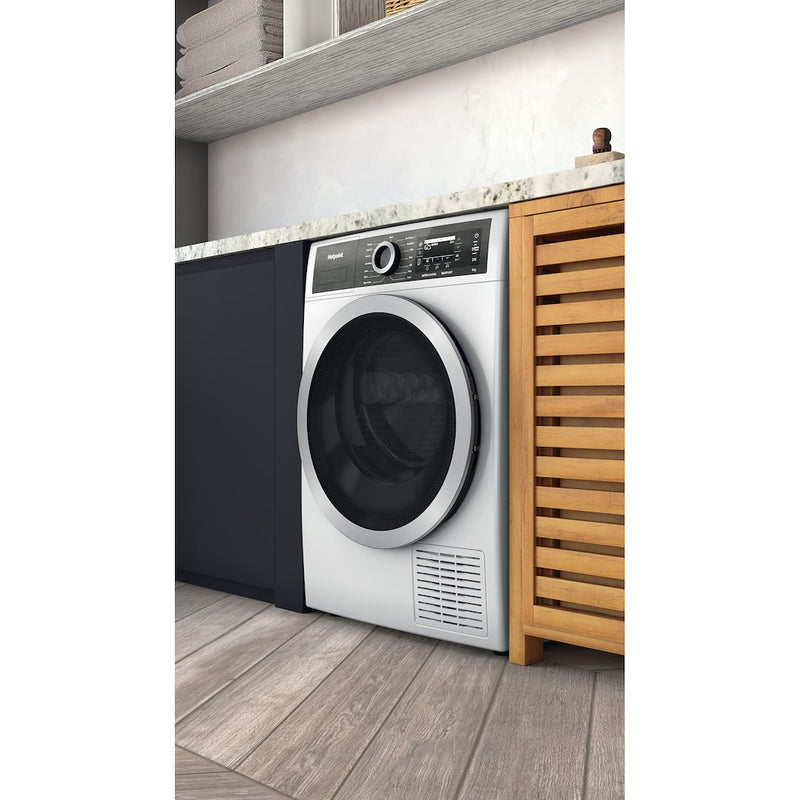 Hotpoint H8 D93WB UK Heat Pump 9kg Tumble Dryer - Freestanding White (Discontinued)