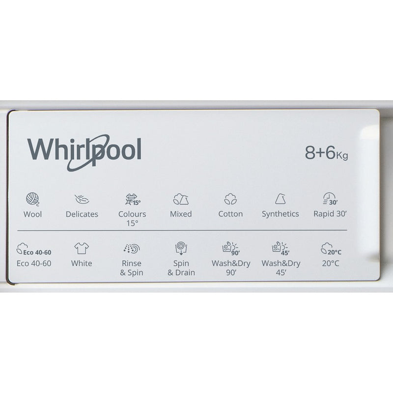 Whirlpool BI WDWG 861484 UK Built in Washer Dryer 8+6kg 1400rpm - White (Discontinued)