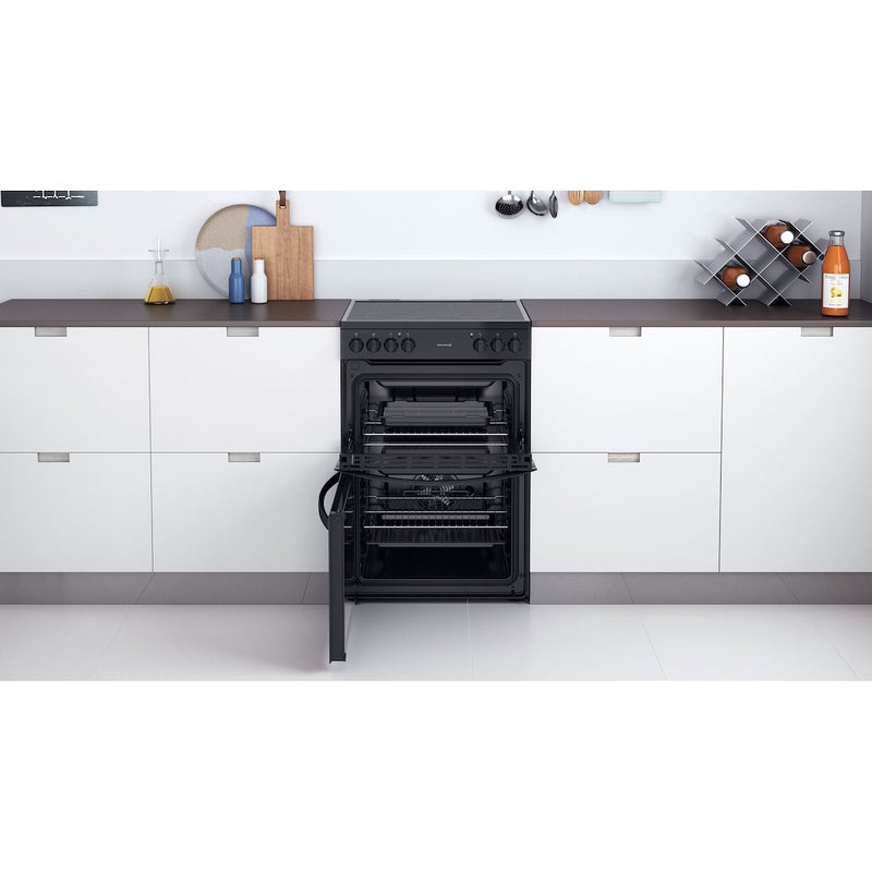 Indesit ID67V9KMB/UK Double Cooker - Black (Discontinued)