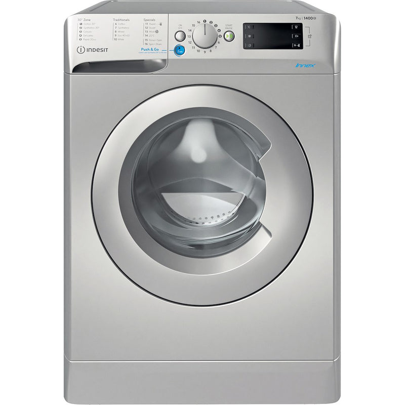 Indesit Innex BWE 71452 S UK N Washing Machine 7kg - 1400rpm - Silver (Discontinued)