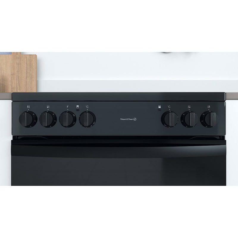 Indesit ID67V9KMB/UK Double Cooker - Black (Discontinued)