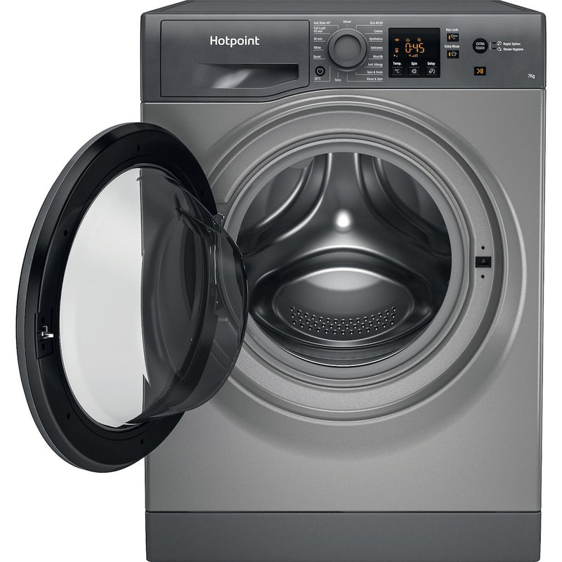 Hotpoint NSWF 743U GG UK N 7kg Washing Machine with 1400rpm - Graphite - D rated (Discontinued)