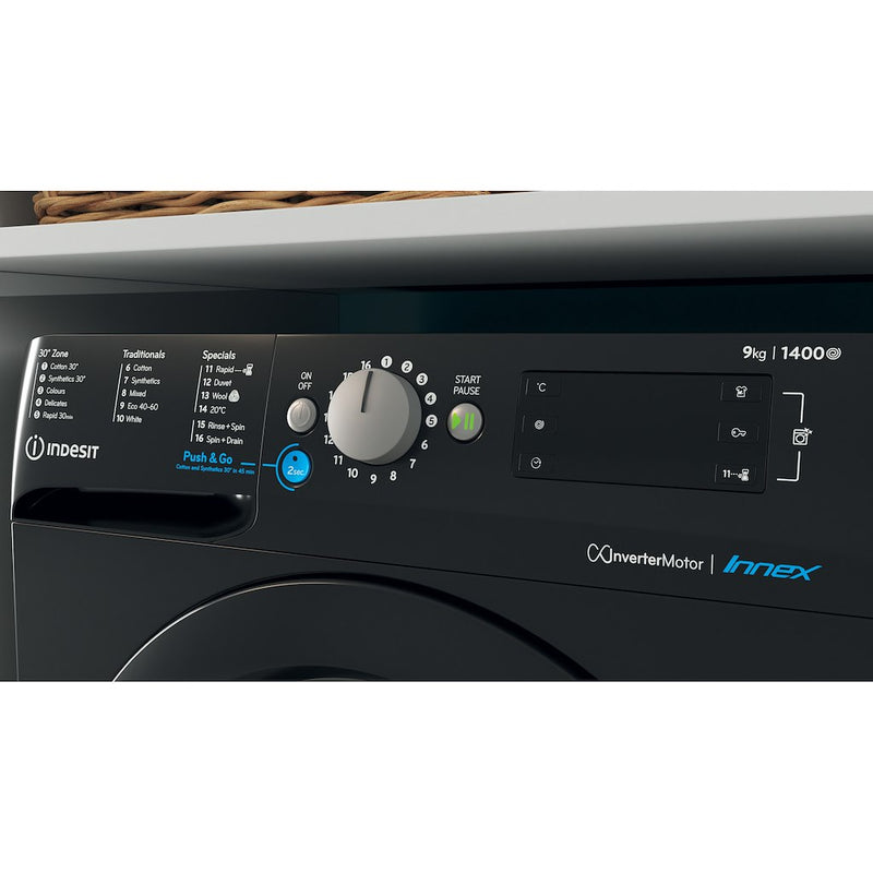 Indesit BWE91496XKUKN 9kg Washing Machine - Black (Discontinued)