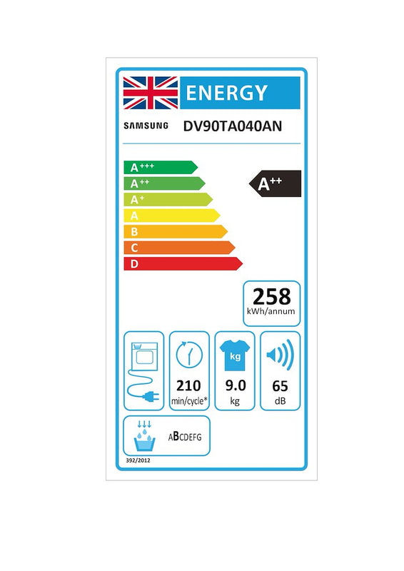 Samsung Series 5 DV90TA040AN/EU 9kg Heat Pump Tumble Dryer (Discontinued)