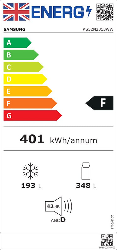 Samsung RS52N3313WW/EU RS3000 American Fridge Freezer (Discontinued)